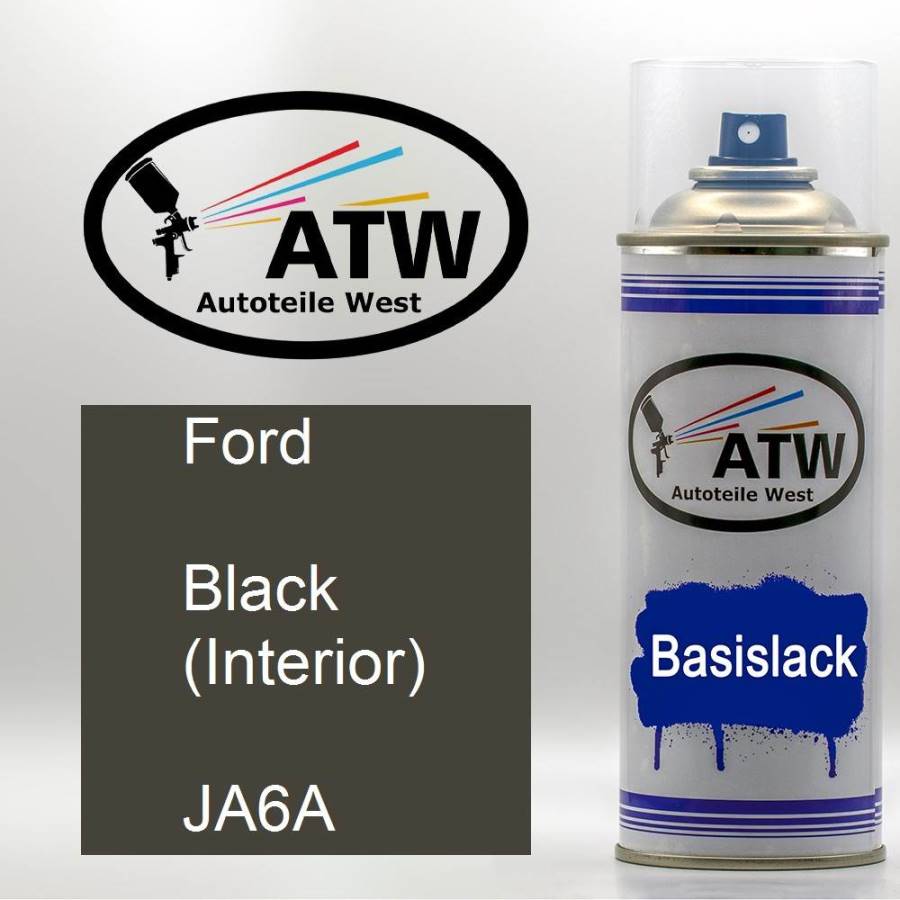 Ford, Black (Interior), JA6A: 400ml Sprühdose, von ATW Autoteile West.